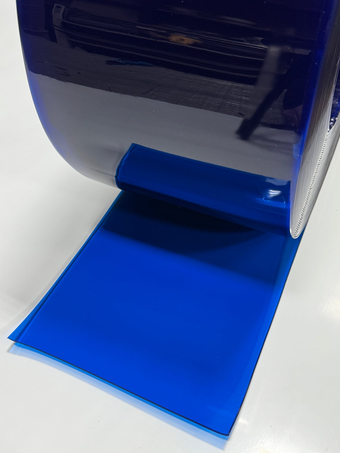 Blue translucent PVC Strip Rolls
