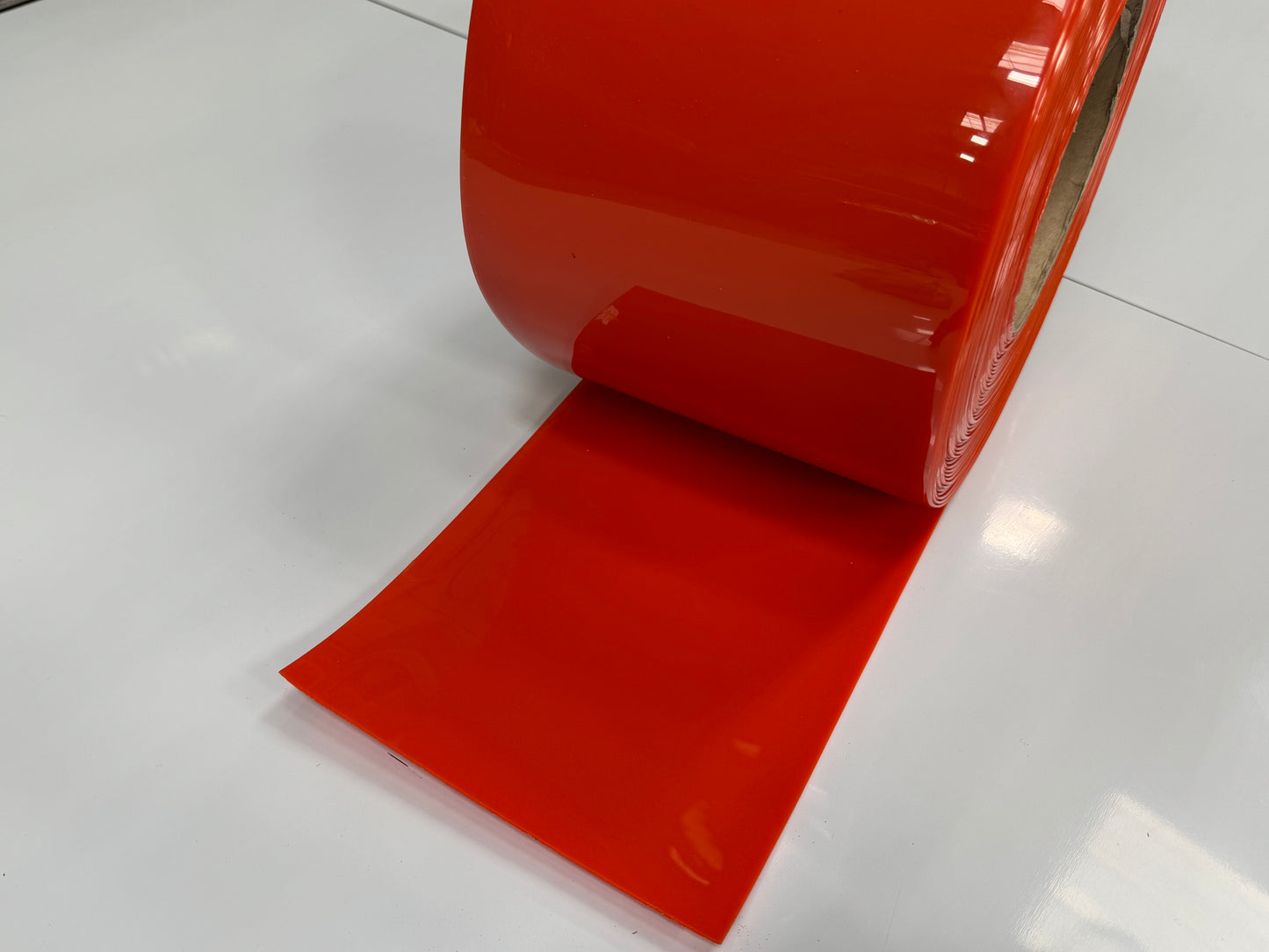 Orange PVC Strip Roll – 50m Safety and Zoning Curtain Material