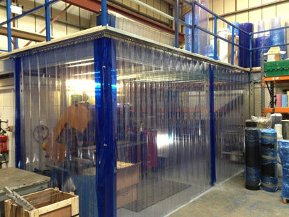 pvc strip curtain in a factory